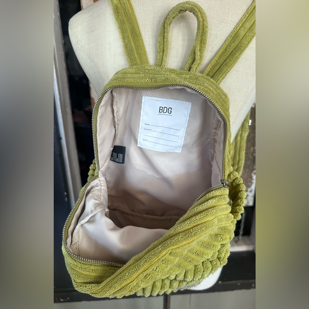 BDG Urban Outfitters Wide Wale Corduroy Mini Backpack Boho Festival Bag - Picture 6 of 10